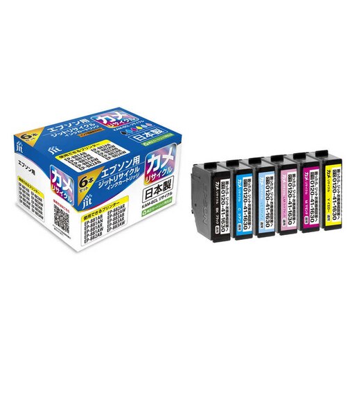 ジット　リサイクルインクカートリッジ エプソン KAM-6CL プリンターインク 6色パック対応 JIT-EKAM6P