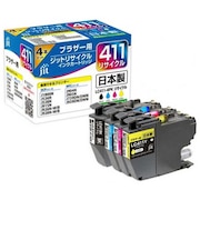 ジット ブラザー brother:ブラザーLC411PK 4色パック対応 リサイクルインク カートリッジ 4色パック JIT-B4114P