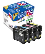 ジット リサイクルインク カートリッジ エプソン IC4CL74(方位磁石 4色パック) 対応 JITKE744P