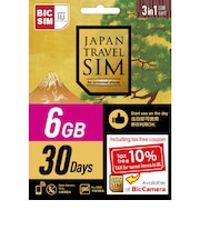 IIJ (免税クーポン付き)Japan Travel SIM for BIC SIM 6GB (3in1) IMB501