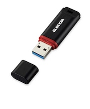 エレコム 【アウトレット】USBメモリ データ復旧付き ブラック 64GB USB3.2 USB TypeA キャップ式 MFDRU3064GBKR