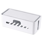 エレコム 多機能ケーブル収納ボックス スタンド付 小 EKCBOX003WH