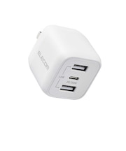 エレコム USB TypeC 充電器 PD 対応 合計出力 32W Type C ×1 USB A ×2 折りたたみプラグ 小型 軽量 ホワイト MPAACCP4032WH