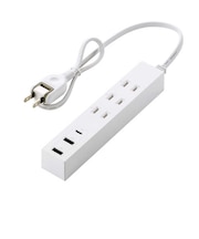 エレコム 延長コード 電源タップ USB タップ 0.5m コンセント 3口 Type-C ×1 USB-A ×2 雷ガード ほこり防止シャッター 絶縁キャップ PSE適合 ホワイト TU083A2C05WH