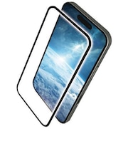 エレコム iPhone 17Pro ガラスフィルム 2次強化 フレーム付き ゴリラ 0.21mm ブルーライトカット 簡単貼り付けツール付き ブラック PMCA25CFLGFOHBL