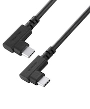 エレコム USB2.0ケーブル C-Cタイプ 認証品 USB PD対応 最大240W 両端L字コネクタ やわらか 1.0m U2CCLLEY10NBK