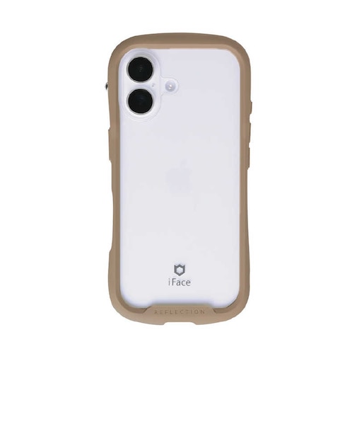 HAMEE　iPhone17 iFace Reflection強化ガラスクリアケース ベージュ IP17IFACERFTBE
