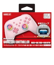 レンジライフ Switch2用 ワイヤレス コントローラー マクロ/連射/背面ボタン ピンク Switch2ワイヤレスコントローラPK<br>★こちらの商品は人気商品のため、色違い・仕様違い等含め「一家族1台限り」でのご協力をお願いしております。