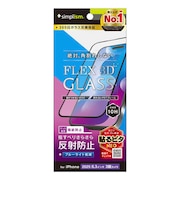 トリニティ　iPhone 17Pro フィルム [FLEX 3D] 反射防止 黄色くないブルーライトカット 複合フレームガラス ブラック TRIP25M3G3B3AGBK