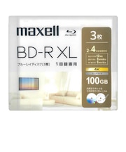 マクセル　録画用ブルーレイディスク BD-RXL 3枚入り maxell ［3枚 / 100GB / インクジェットプリンター対応］ BRV100WPH.3J