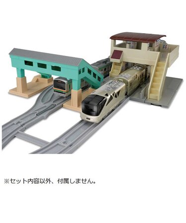 タカラトミー　PLARAIL 橋上駅舎と跨線橋キット ｷｮｳｼﾞｮｳｴｷｼｬﾄｺｾﾝｷｮｳ
