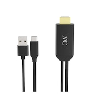 カシムラ　USB-C ⇔ HDMI＋USB-A（給電用） ケーブル [映像 /1.8m] ブラック KD208