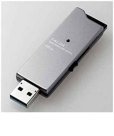 エレコム　USBメモリー 16GB USB3.0 スライド式  MFDAU3016GBK
