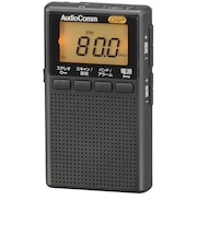 オーム電機　ポータブルラジオ ワイドFM対応 ブラック RADP209SK