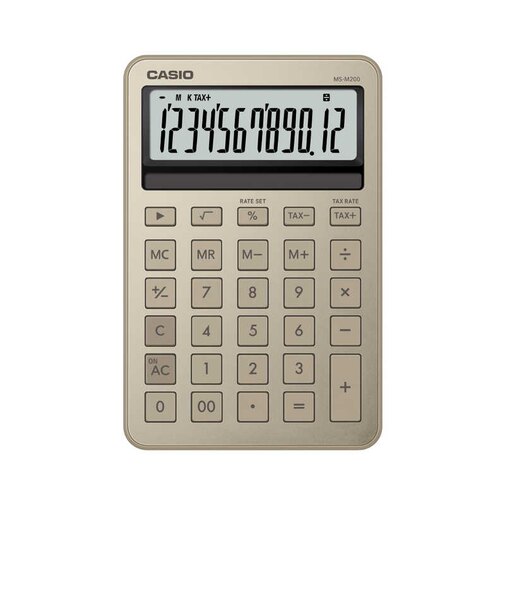 カシオ　デザイン電卓 ゴールド MSM200GDN