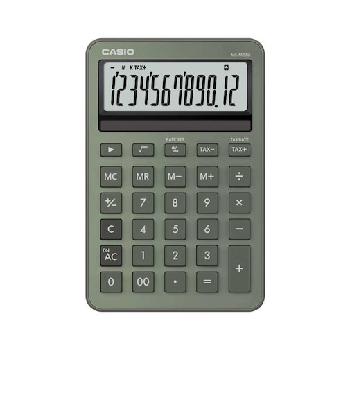 カシオ　デザイン電卓 グリーン MSM200GNN