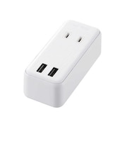 エレコム モバイルUSBタップ コンセント直挿し 横差し設計 USB2ポート AC2口 同時充電 2.4A スマート充電 小型 ホワイト ホワイト MOTU0722WH