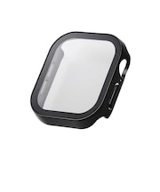 エレコム AppleWatch42mmフルカバーケースプレミアムガラス高透明防水 ブラック AW24BFCGEBK