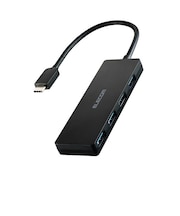 エレコム USB-C → USB-A 変換ハブ ブラック U3HCH040XBK