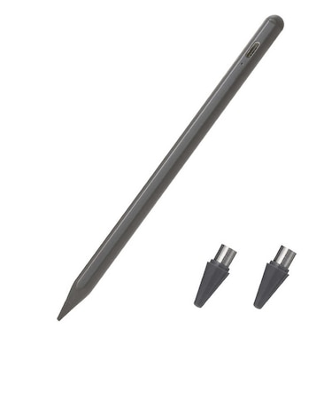 エレコム　タッチペン スタイラスペン 充電式 USB Type-C 急速充電 磁気吸着 交換用ペン先2個付属 【 iPad / iPhone / Android / スマホ / タブレット 対応 】 ブラック  PTPACST05BK