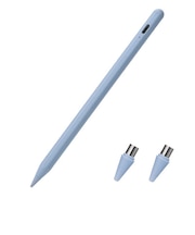 エレコム タッチペン スタイラスペン 充電式 USB Type-C 急速充電 磁気吸着 交換用ペン先2個付属 【 iPad / iPhone / Android / スマホ / タブレット 対応 】 ブルー ブ PTPACST05BU
