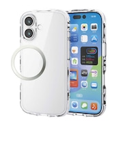 エレコム　iPhone 17 ケース ハイブリッド カバー 衝撃吸収 軽量 薄型 ストラップホール付 TOUGH SLIM LITE クリア クリア PMCA25ATSLACR