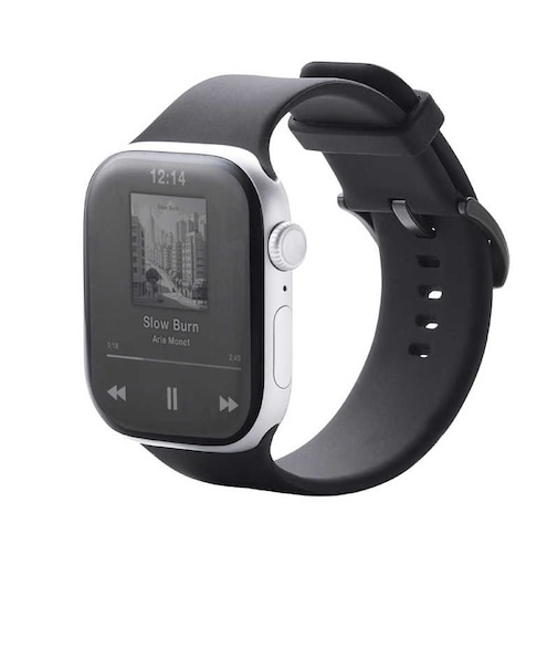 エレコム　アップルウォッチ バンド Apple Watch SE 第3世代 / Series 11 [ 42 41 40 38mm ] シリコン ベルト TOUGH SLIM ブラック ブラック AW25BBDTSBK