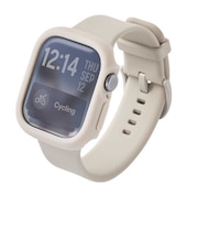 エレコム　アップルウォッチ カバー Apple Watch Series 11 / 10 [ 42mm ] ケース 強化ガラス 10H 耐衝撃フレーム 指紋防止 飛散防止 TOUGH SLIM LITE ベージ AW25BFCTSLBE