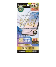 トリニティ　iPhone 16（6.1インチ） ［FLEX 3D］ 超透明 複合フレームガラス ブラック TRIP24M2G3ARCCBK