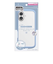 トリニティ　iPhone 17 ケース ajouter アジュテ ［LIGHT SHIELD Solid］ 超精密設計 衝撃吸収 ハイブリッドクリアケース ブルー AJIP25M2LDSLCLBL