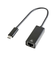 GOPPA　LAN変換アダプタ [USB-C オス→メス LAN] ブラック GPCR45GHB