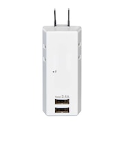 ELPA　耐雷ＵＳＢタップ２個口 ２ポート３．４Ａ [直挿し /2個口 /スイッチ無 /2ポート] UA223SB