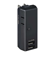 ELPA 耐雷USBタップ2個口2ポート3.4A UA223SBBK