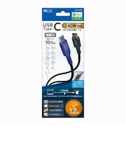 ナカバヤシ　USB-C ⇔ USB-Cケーブル [充電 /転送 /1.2m /PD240W /USB2.0] UPD2B12BK