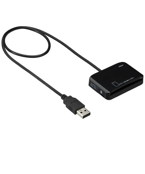 ナカバヤシ　接触型ICカードリーダーライター USB-A接続 ブラック CRWICMSD77BK