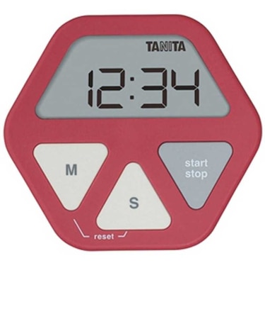 タニタ　デジタルタイマー 「ガラスにつくタイマー」 TD-410-RD レッド TD410RD
