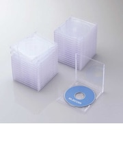 エレコム Blu-ray DVD CDケース 1枚収納 標準10.4mm 背ラベル収納対応 インデックスカード対応 30枚組 クリア クリア CCDJSCN30CR