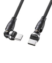サンワサプライ　USB-C ⇔ USB-Cケーブル [充電 /転送 /1.8m /PD100W /USB2.0] ブラック KUCCP100KAW18BK