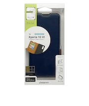 ラスタバナナ Xperia 10 VI 薄型手帳ケース サイドマグネット カード3枚 ネイビー×ブラウン 7966XP106BSMNVB