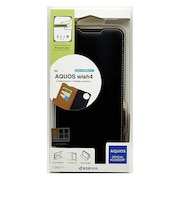 ラスタバナナ AQUOS wish4 薄型手帳ケース サイドマグネットカード3枚 ブラック×ブラウン 8009AW4BSMBKB