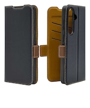 ラスタバナナ Galaxy S26 薄型手帳サイドマグネットケース ネイビー×ブラウン 9298GS26BSMNVB