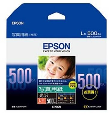 エプソン　写真用紙｢光沢｣(L判･500枚) KL500PSKR