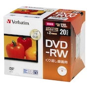 VERBATIMJAPAN 長期3年保証 録画用DVD-RW 20枚パック(PB) PB# VHW12NP20D1B