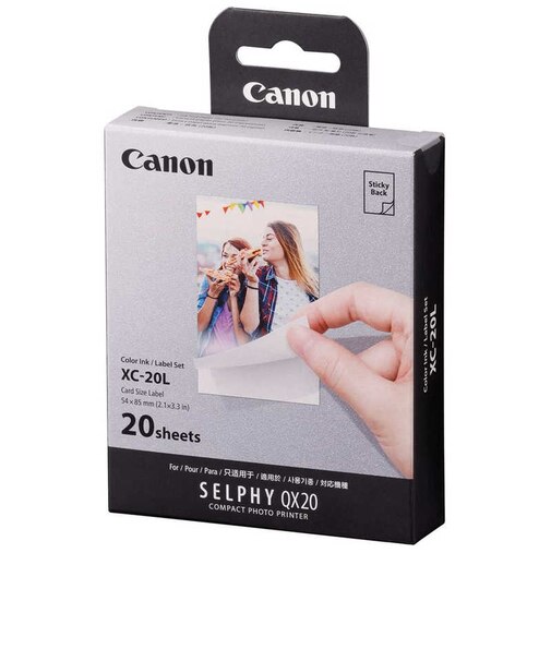 キヤノン　カラーインク／ラベルセット：カードサイズシール(20枚入) XC20L <br>★こちらの商品は人気商品のため、色違い・仕様違い等含め「一家族１台限り」でのご協力をお願いしております。