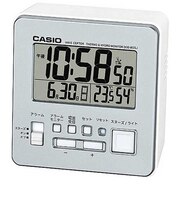 カシオ 目覚まし時計 デジタル 電波自動受信機能有 ウェーブセプター シルバー DQD805J8JF