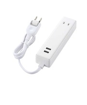 エレコム USBタップ USBメス×2 AC×2 ケーブル60cm 2.4A MOTU092206WH