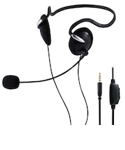 エレコム ヘッドホン ヘッドセット 無指向性 マイク付き 有線 HSNB03STBK