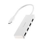 エレコム USB Type-C ハブ USB2.0 USB-A ×4 バスパワー コンパクト 薄型 ケーブル長15cm ホワイト U2HCH040XWH