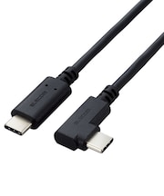 エレコム USB-C ケーブル L字コネクタ 1.5m PD60W 急速充電 柔らかく取り回しやすい USB2.0 480Mbps U2CCCLY15NBK