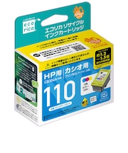 エコリカ 「互換」「HP・CB304AA対応」 リサイクルインクカートリッジ (カラー) ECIHP110CV